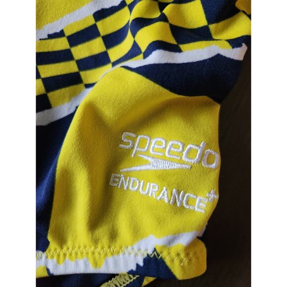 Speedo Trending Fast One Blue Gold Endurance Swim Suit Female 7719908-419 12/38 - Picture 5 of 7